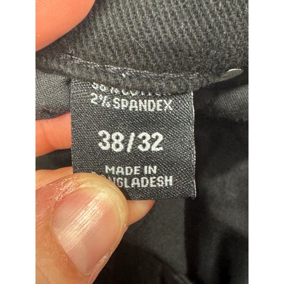 NWT Spark Men's Stretch Slim Straight Leg Black Denim Jeans - Sz 38x32 (40x31.5) - Picture 7 of 7